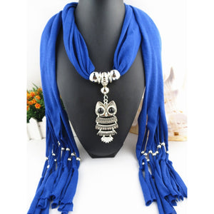 Owl Scarf Necklace Hibou"