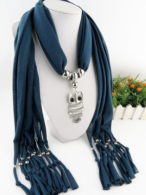 Owl Scarf Necklace Hibou"