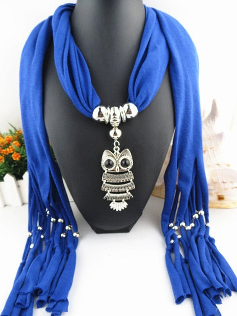 Owl Scarf Necklace Hibou"