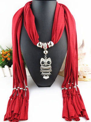 Owl Scarf Necklace Hibou"