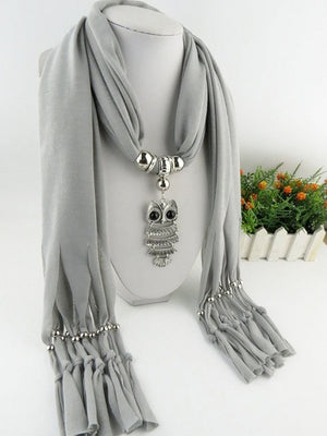 Owl Scarf Necklace Hibou"