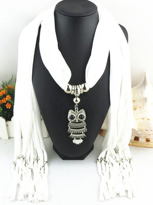 Owl Scarf Necklace Hibou"