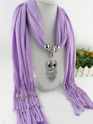 Owl Scarf Necklace Hibou"