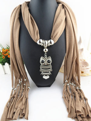 Owl Scarf Necklace Hibou"