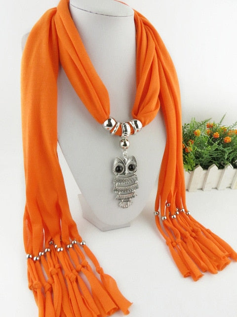 Owl Scarf Necklace Hibou"