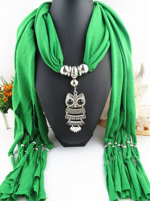 Owl Scarf Necklace Hibou"