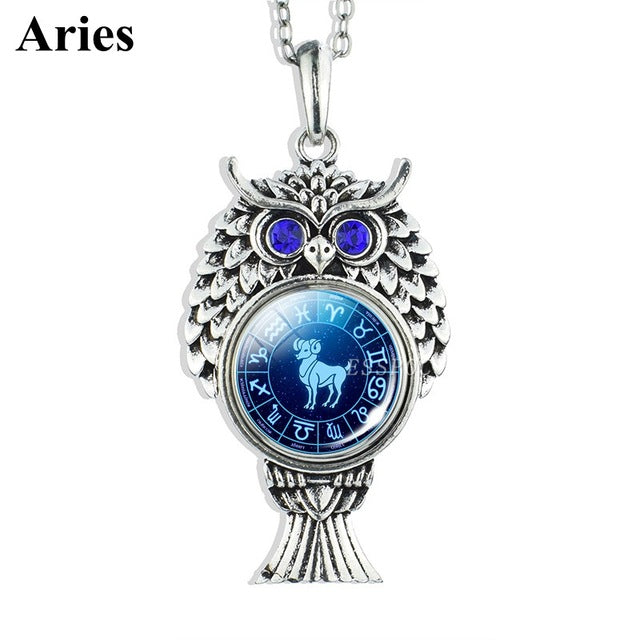 Signs Aries Necklase Hibou"