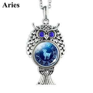 Signs Aries Necklase Hibou"